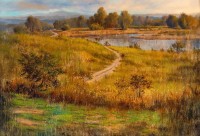 Tahir Bilal Ummi, 60 x 80 Inch, Oil on Canvas, Landscape Painting, AC-TBL-136 Tahir Bilal Ummi, 60 x 80 Inch, Oil on Canvas, Landscape Painting, AC-TBL-136